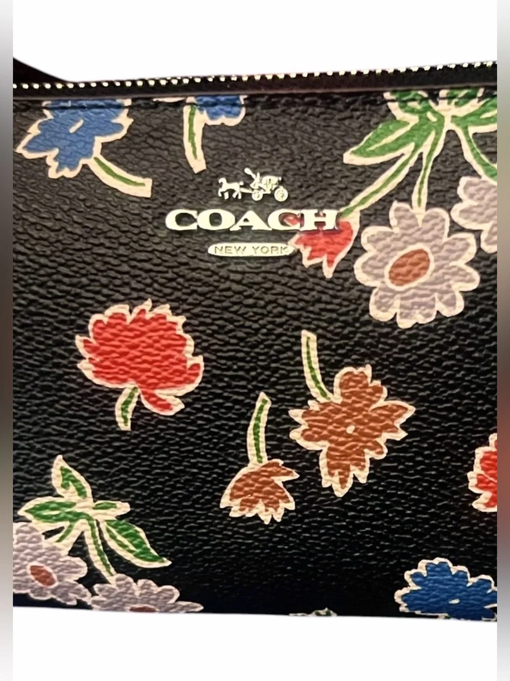 Coach Double Corner Zip Wristlet, In Floral